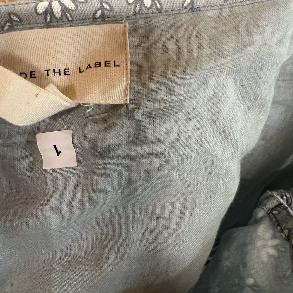 Laude the Label Flower Print Cropped Light Blue Tank Size S - Picture 5 of 7